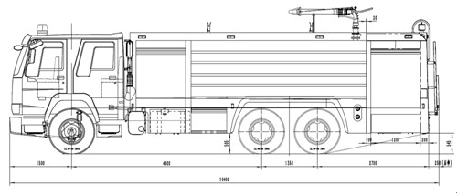 消防車上裝結構圖 消防車上裝結構圖