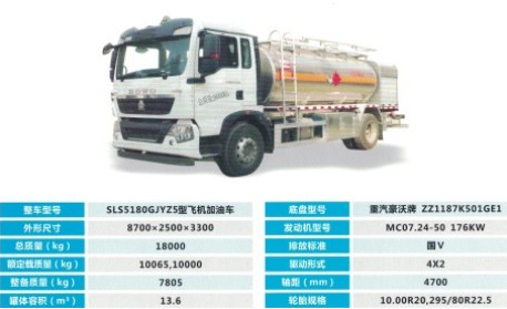 國五重汽豪沃飛機加油車參數 國五重汽豪沃飛機加油車參數