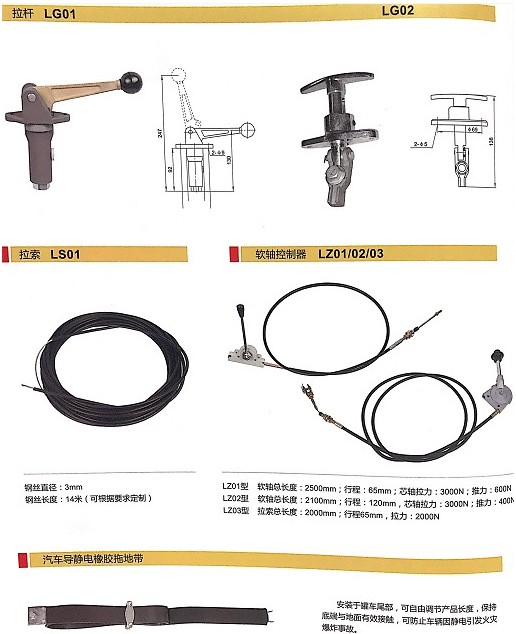 浙江嘉隆拉桿_拉索_軟軸控制器_汽車導靜電橡膠拖地帶 浙江嘉隆拉桿_拉索_軟軸控制器_汽車導靜電橡膠拖地帶